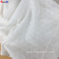 Embroidered Hole Voile White Cotton Lace fabrics